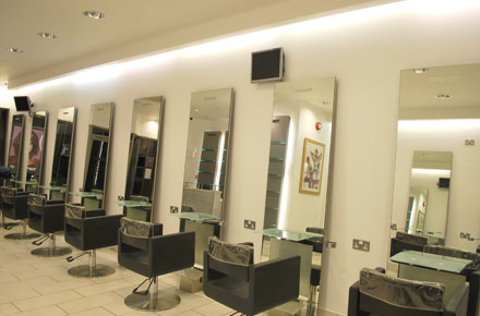 A picture the decorating Detailed Vision gave Toni-&-Guy hair Salon in Ascot